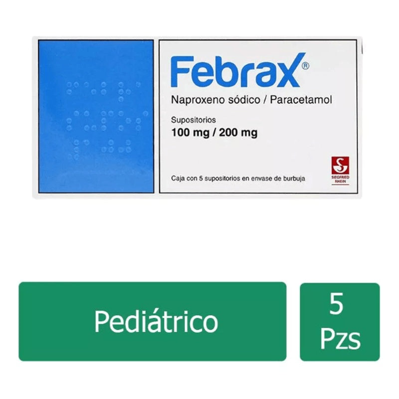 Febrax 100 / 200 Mg 5 Supositorios