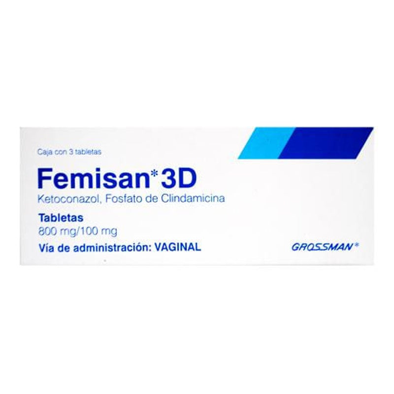 Femisan 100 / 800 Mg Con 3 Tabletas Vag