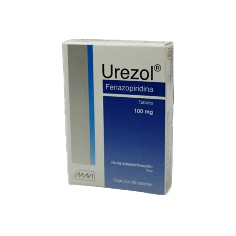 Fenazopiridina 100 Mg Con 20 Tabletas Urezol 785118752477_