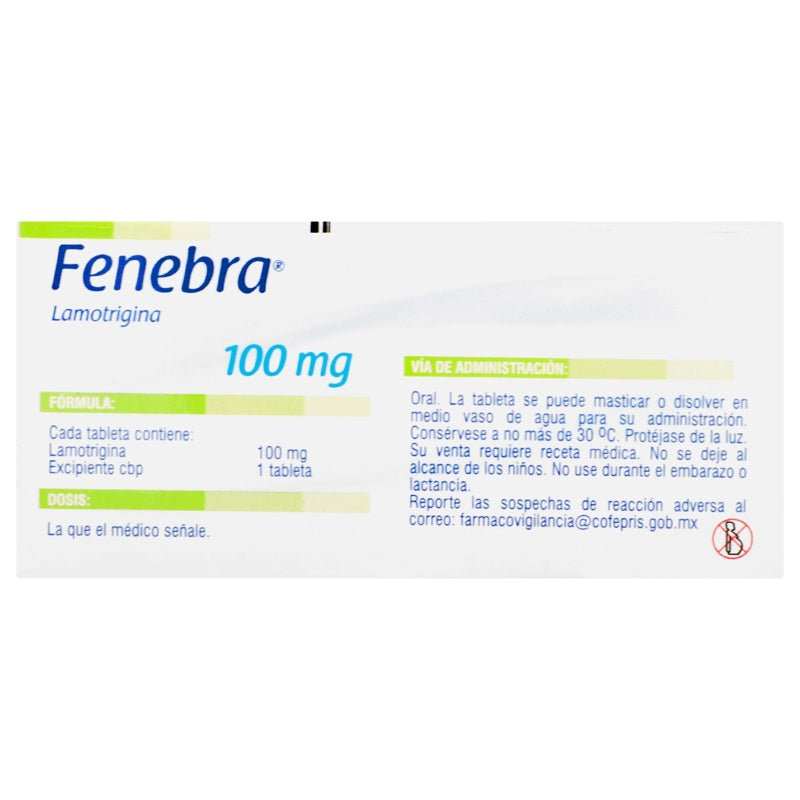 Fenebra 100 Mg Con 28 Tabletas Disp / Mast