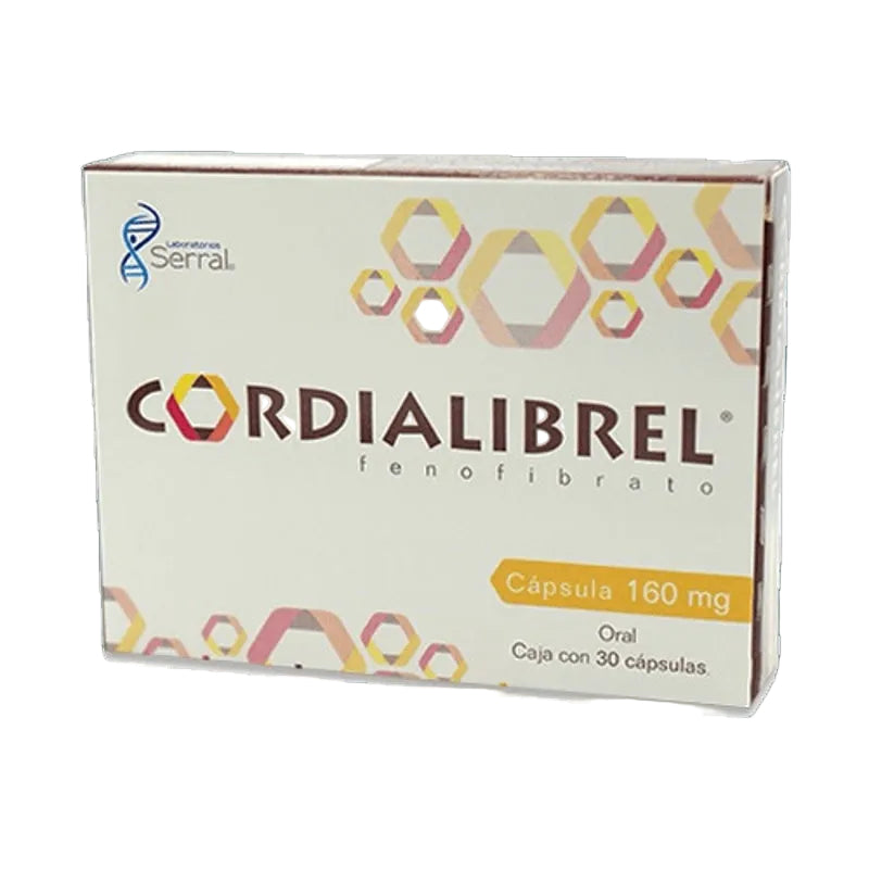Fenofibrato 160 Mg Con 30 Capsulas Cordialibrel 7501258214629