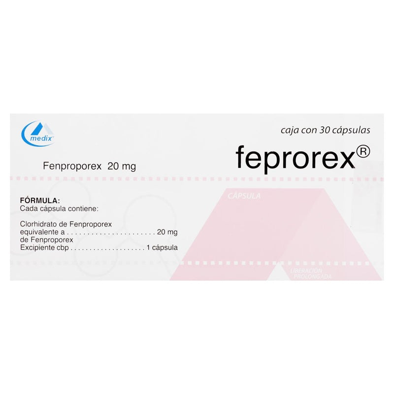 Feprorex 20 Mg Con 30 Capsulas