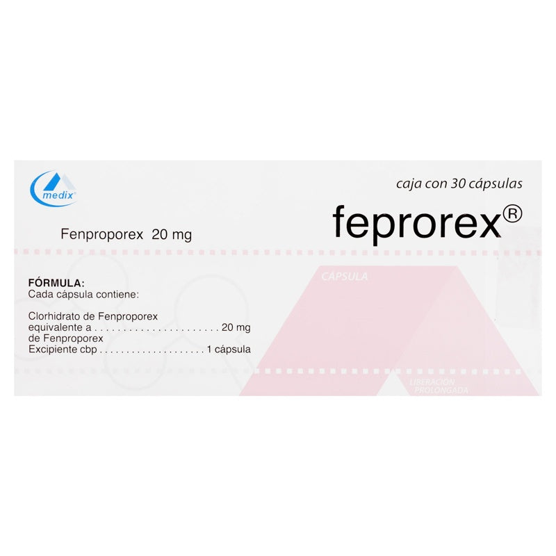 Feprorex 20 Mg Con 30 Capsulas