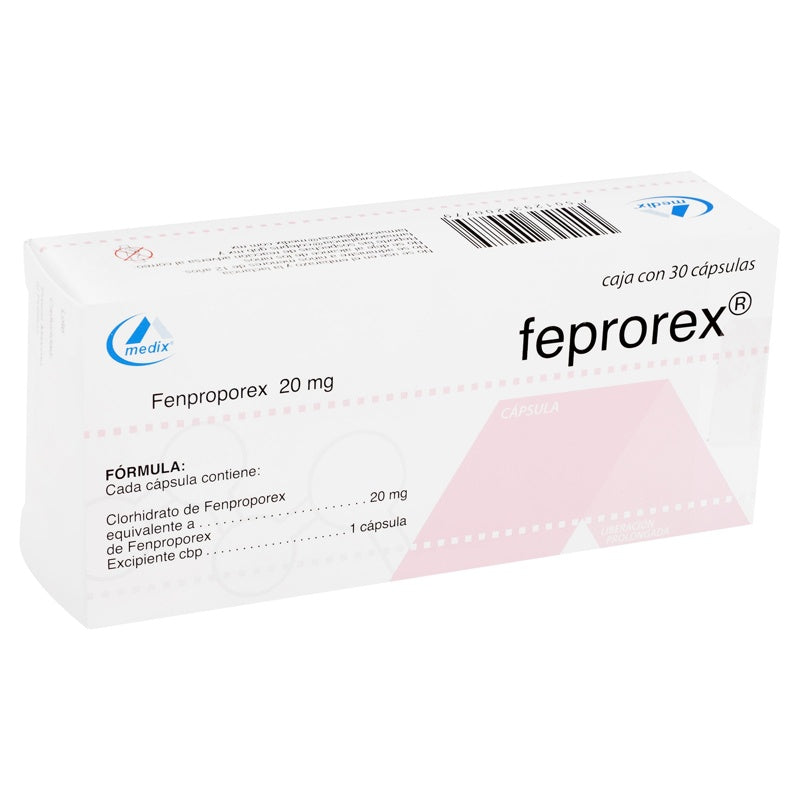 Feprorex 20 Mg Con 30 Capsulas