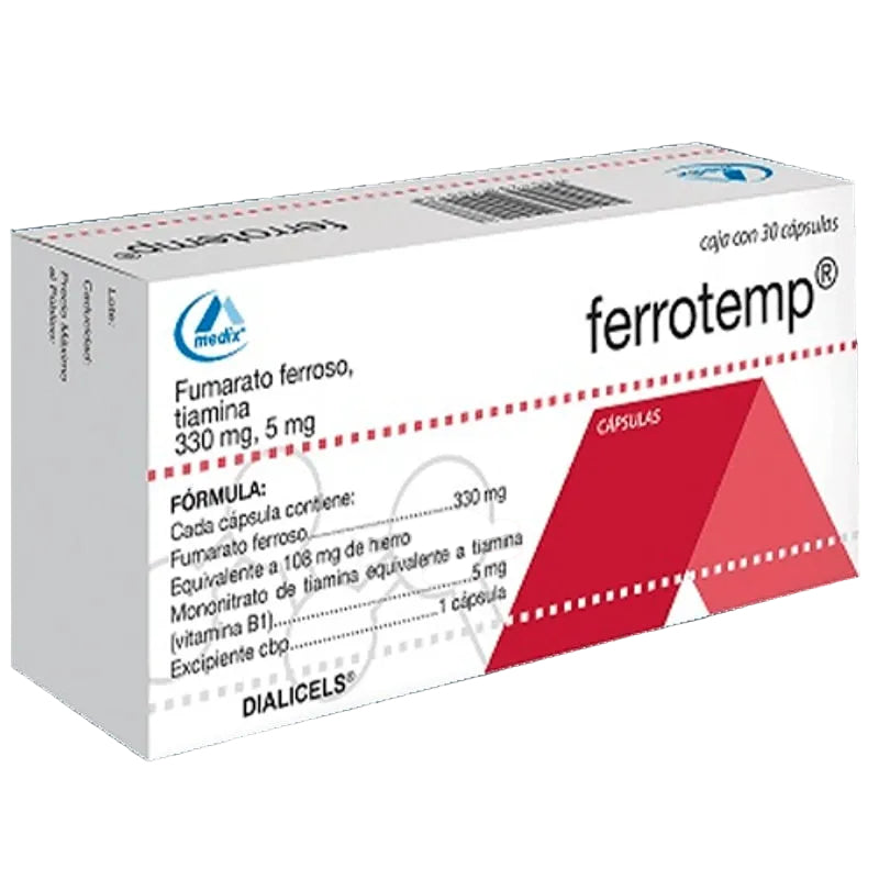 Ferrotemp 330 / 5 Mg Con 30 Capsulas