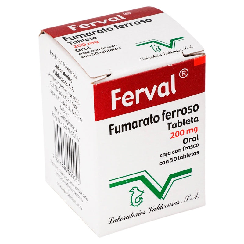 Ferval 200 Mg Con 50 Tabletas 7501446000058 perfil 2