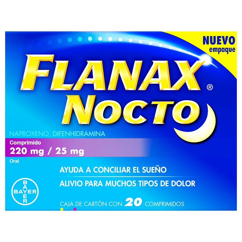Flanax Nocto 220 / 25 Mg Con 20 Comprimidos