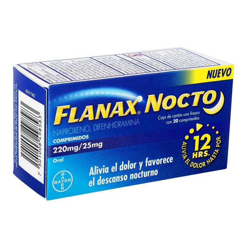 Flanax Nocto 220 Mg / 25 Mg 20 Comprimidos 7501008498583