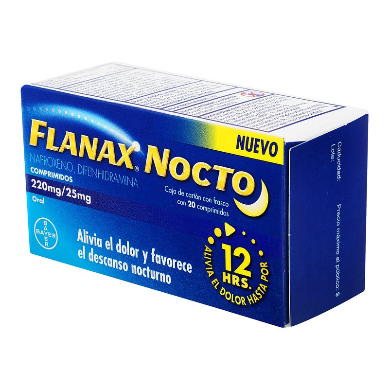 Flanax Nocto 220 Mg / 25 Mg 20 Comprimidos 7501008498583 perfil 2