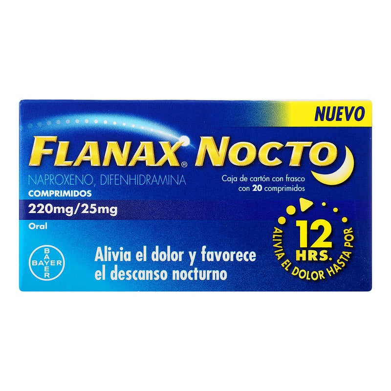 Flanax Nocto 220 Mg / 25 Mg 20 Comprimidos 7501008498583 perfil 3