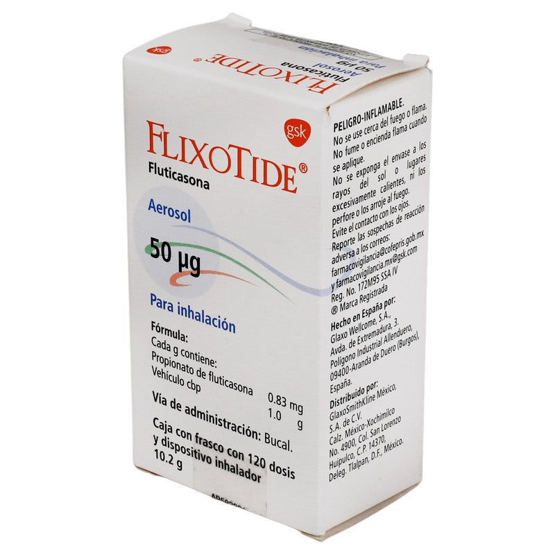 Flixotide 50Mcg 10.20 Gr 120Dosis Inh Aer 7501043160971 2