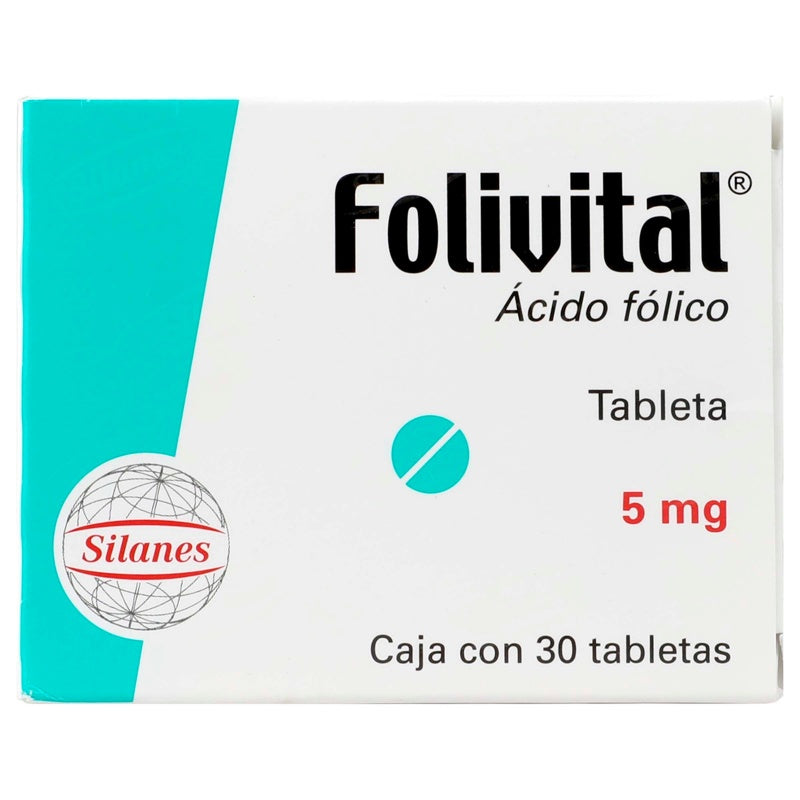 Folivital 5 Mg Con 30 Tabletas