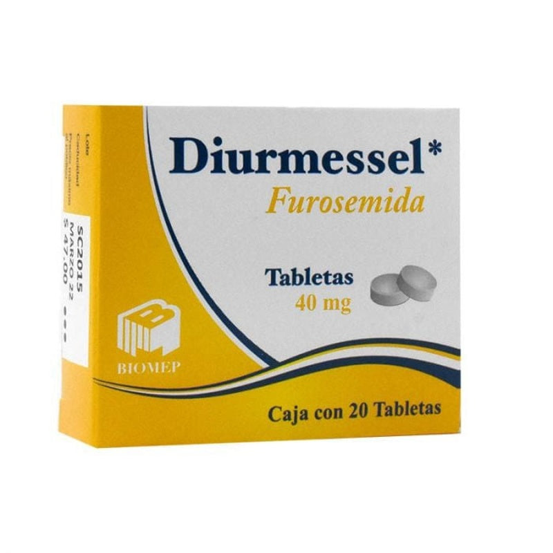 Furosemida 40 Mg Con 20 Tabletas Diumessel
