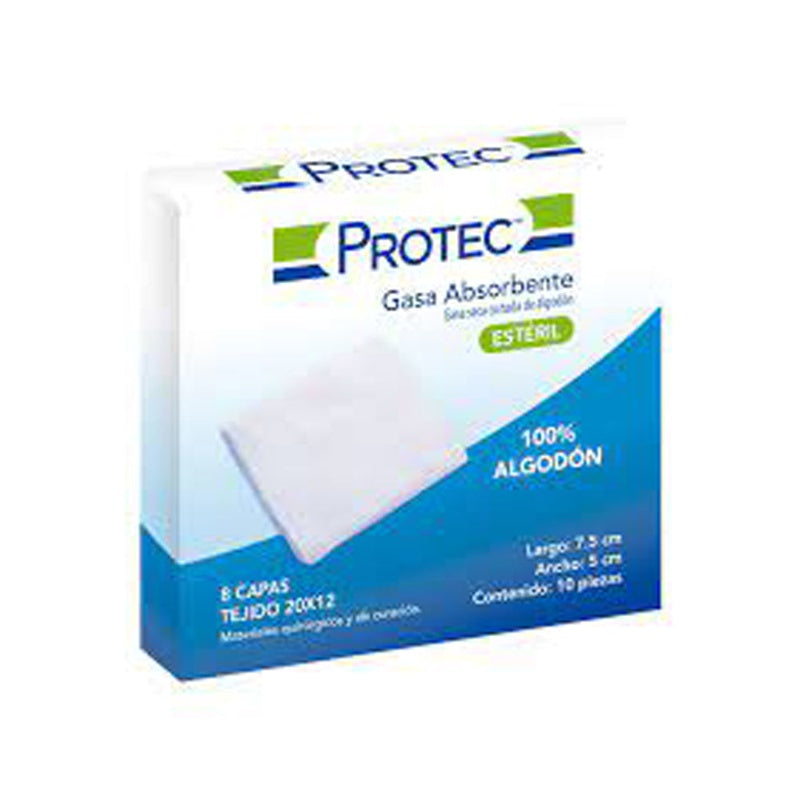 Gasa Esterilizada Protec 7.5X5Cm 10 7501048613809