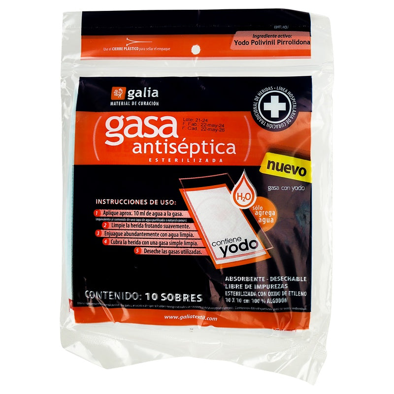 Gasa Galia Est Antisepti 10X10 Con 10 5902 7501565605905 perfil 3