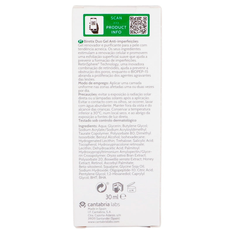 Gel Biretix Duo Exfol Parapiel 30 Ml