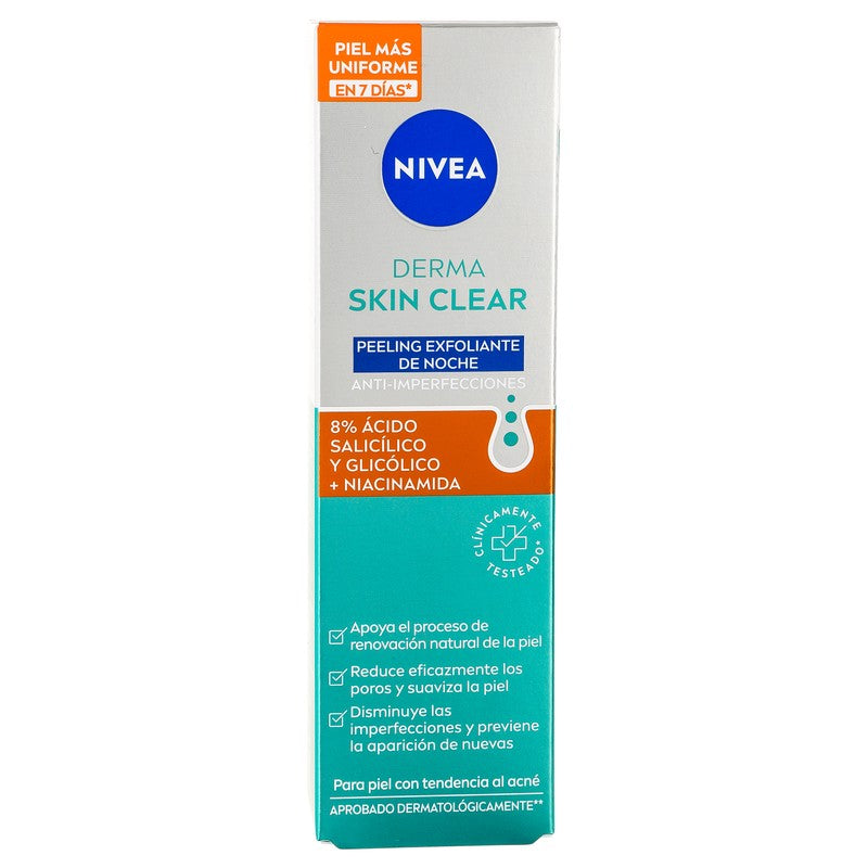 Gel Nivea Derma Skinclear Peeling Noche 40 Ml 4006000087948