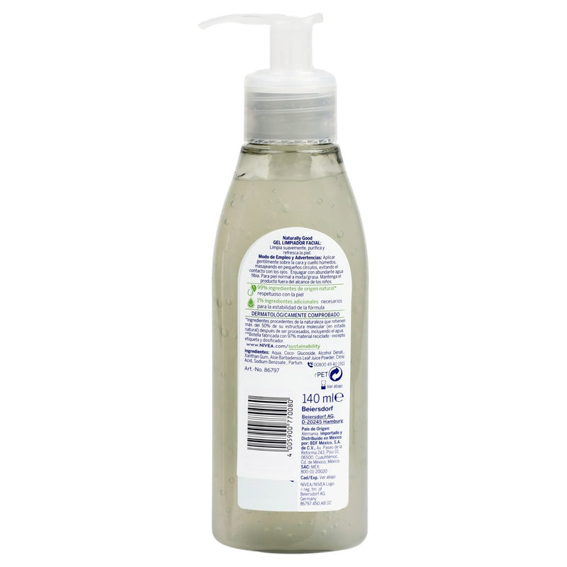Gel Nivea Limpiador Natura Aloe V 140 Ml 4005900770080 perfil 3
