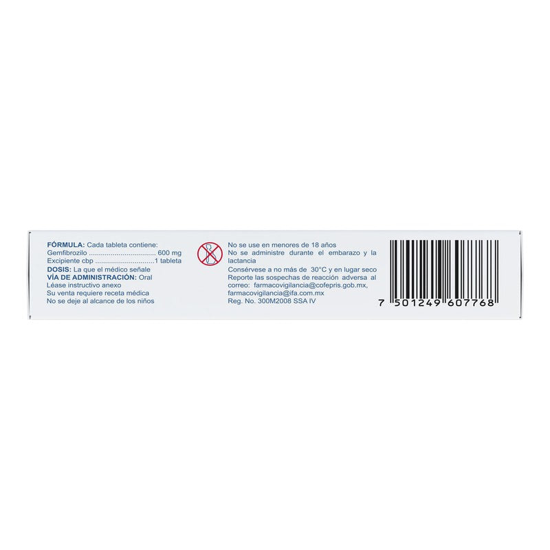 Gemfibrozilo 600 Mg Con 14 Tabletas Tempuspharma 7501249607768 11