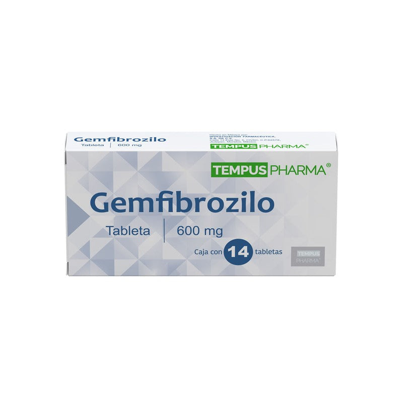Gemfibrozilo 600 Mg Con 14 Tabletas Tempuspharma 7501249607768 2