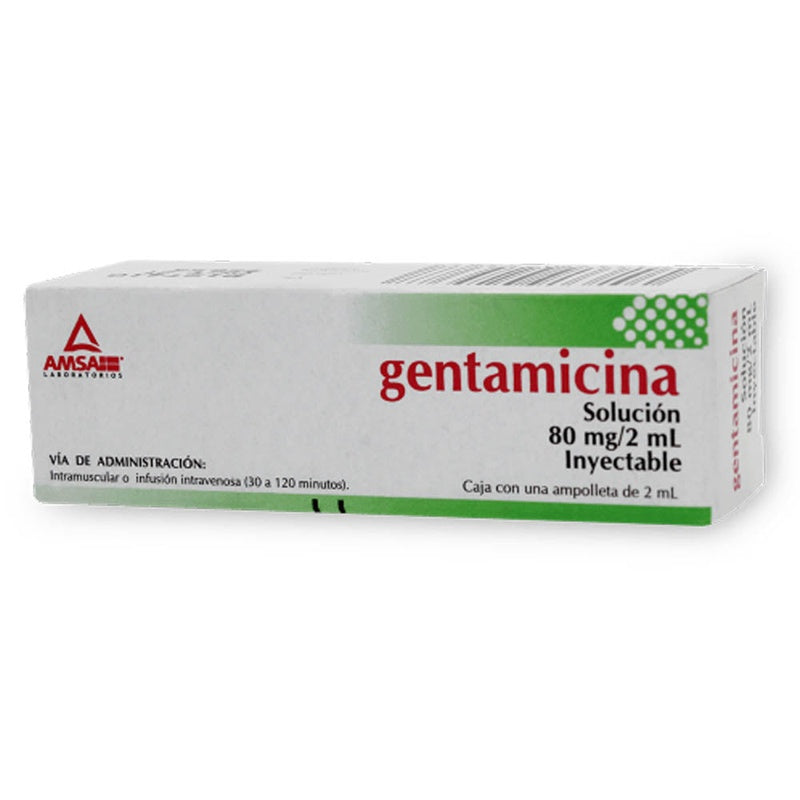 Gentamicina 80 Mg / 2 Ml 2 Ml 1 Ampulas Amsa 7501349025387