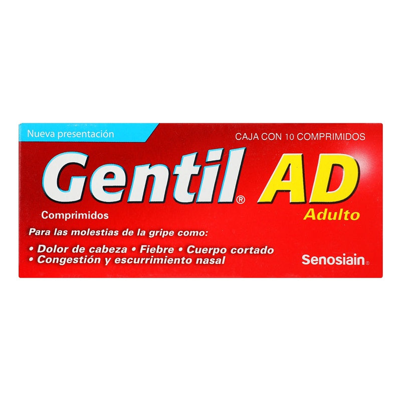 Gentil Adulto 500 / 25 / 5 / 4 Mg Con 10 Comprimidos
