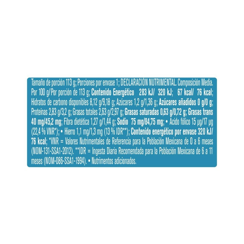 Gerber Etapa 2 Verd Con Pollo Arroz 113 G perfil 4