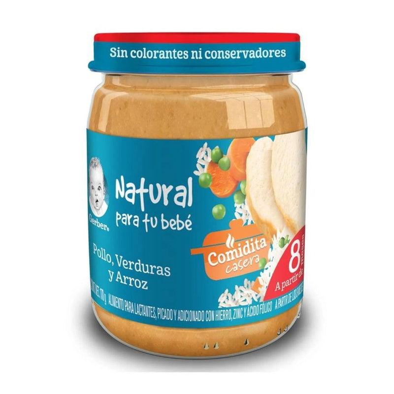 Gerber Etapa 3 Verd Con Pollo Arroz 170 G