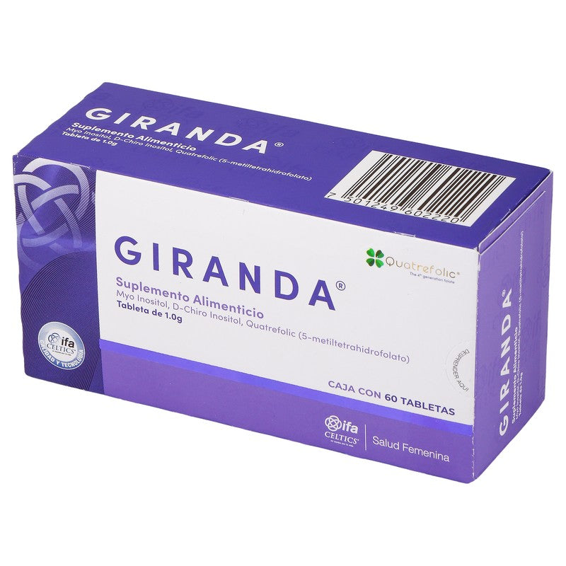 Giranda 1 Gr 60 Tabletas Suplemento Alimenticio 7501249602220 4