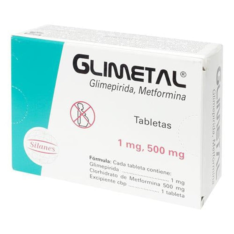 Glimetal 1 / 500 Mg Con 32 Tabletas
