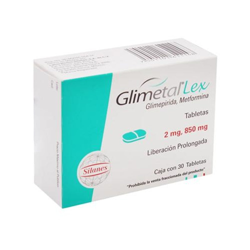 Glimetal Lex 2 / 850 Mg Con 30 Tabletas