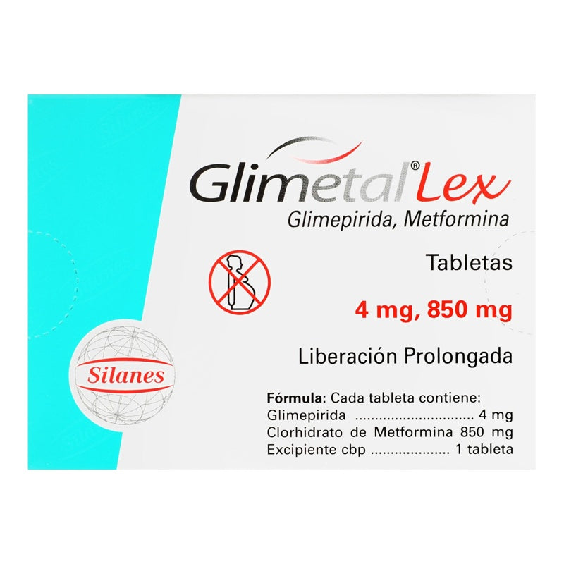 Glimetal Lex 4 / 850 Mg Con 30 Tabletas