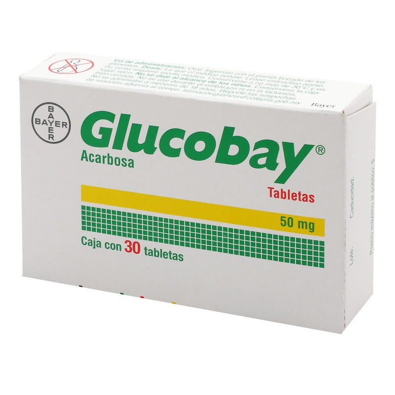 Glucobay 50 Mg Con 30 Tabletas 7501318601307