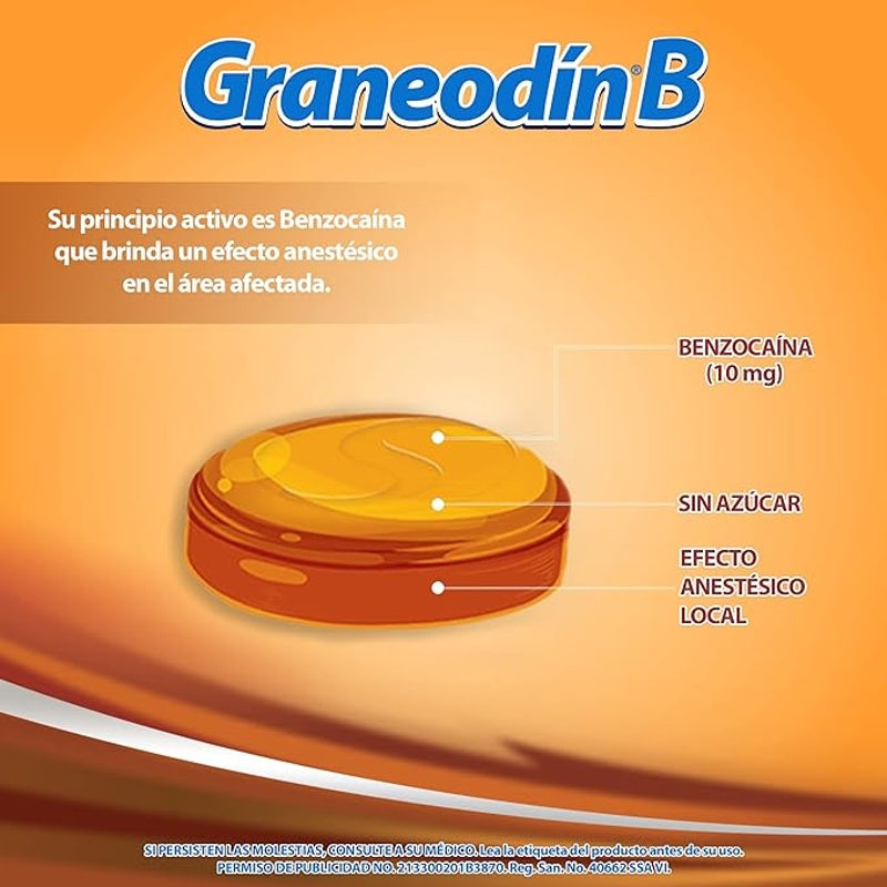 Graneodin B Miel Limon 10 Mg 24 Past
