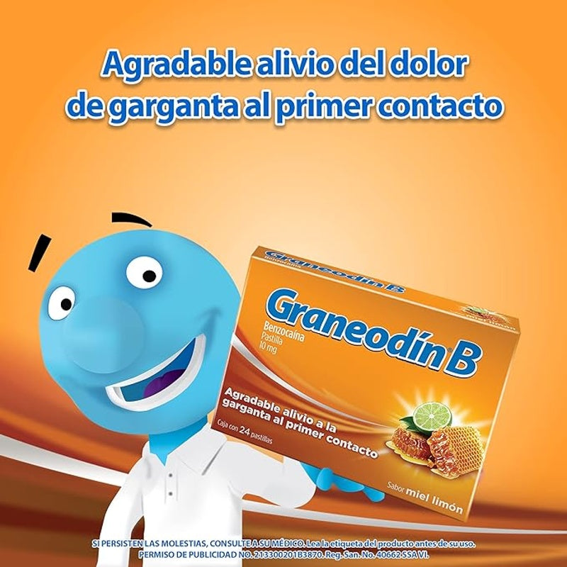 Graneodin B Miel Limon 10 Mg 24 Past
