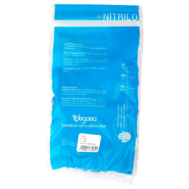 Guante Para Exploración De Nitrilo Con 8 Piezas perfil 2