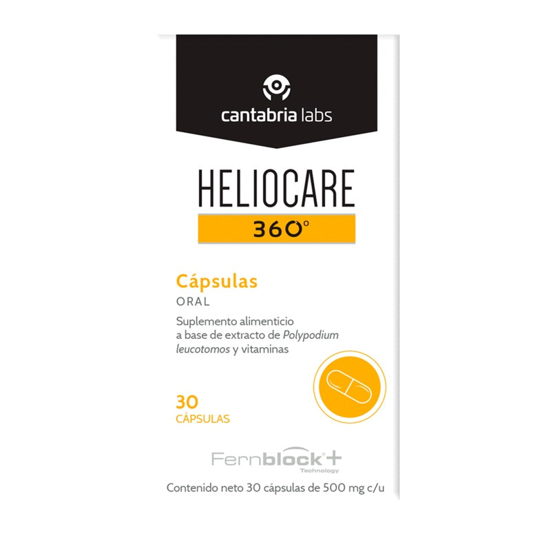 Heliocare 360 500 Mg Con 30 Capsulas Suplemento Alimenticio
