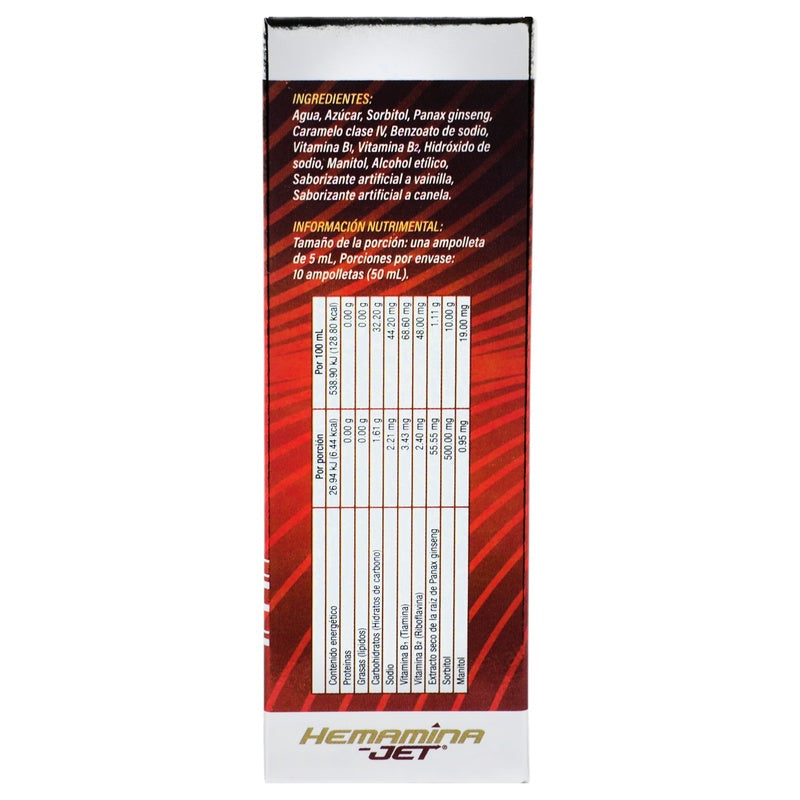 Hemamina Jet 5 Ml 10 Ampulas Suplemento Alimenticio 0960 7501390910960 perfil 5