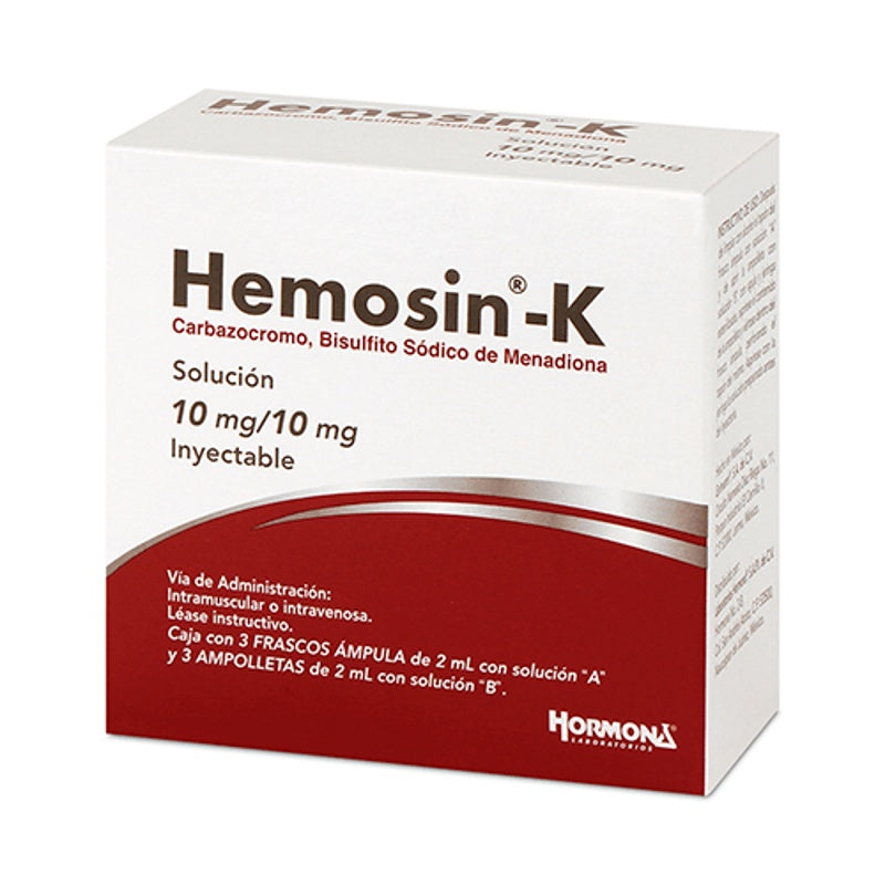 Hemosin K 10 / 10 Mg / 2 Ml 2 Ml 3 Frasco ímpula