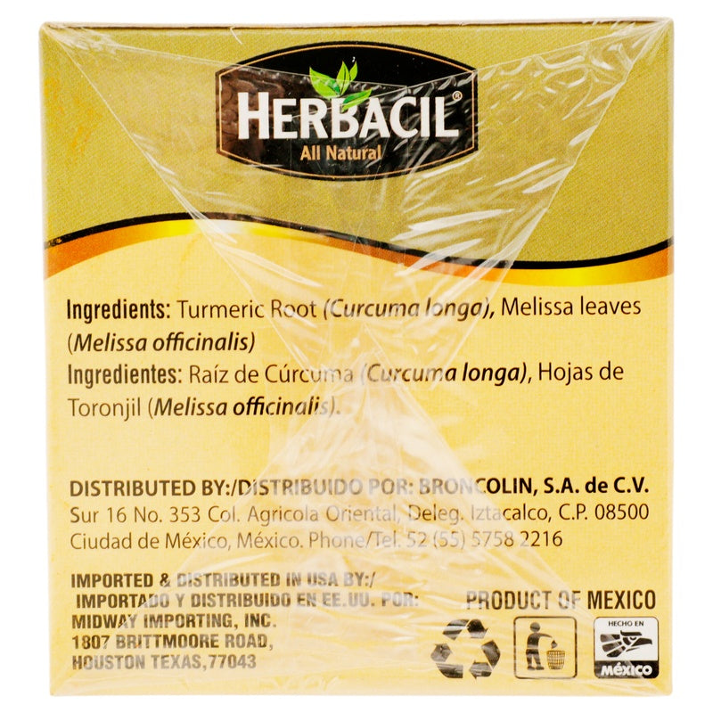 Herbacil Curcuma Toronjil 1 Gr 25 Sobres The 714706911361 perfil 7