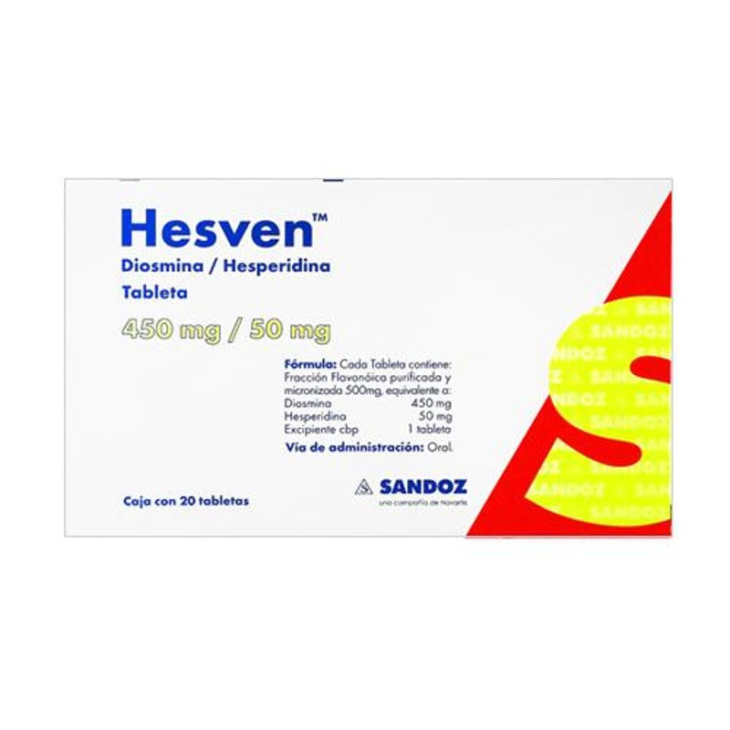 Hesven 450750 Mg Con 20 Tabletas