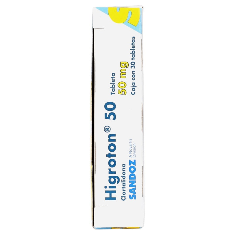 Higroton 50 Mg Con 30 Tabletas