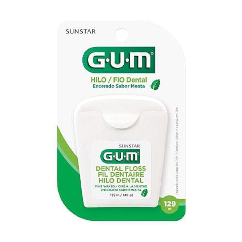 Hilo Dental Gum Encerado Menta 129 Mt