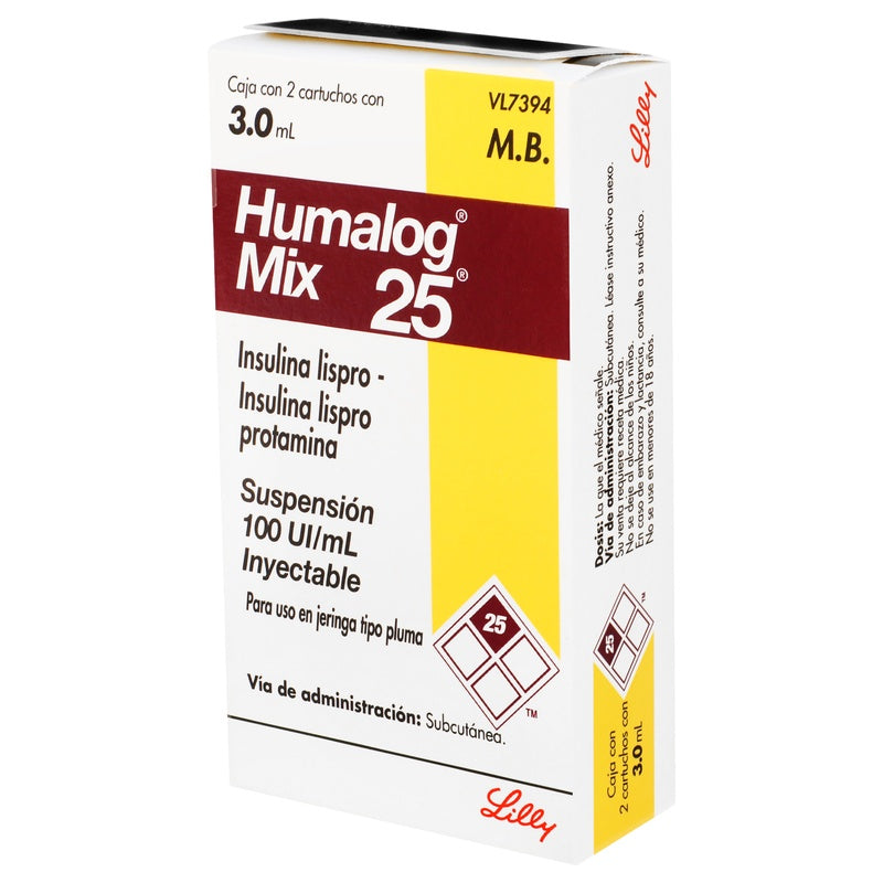 Humalog Mix 25 100Ui / Ml 3 Mlx2 Cart 7501082208733 perfil 5