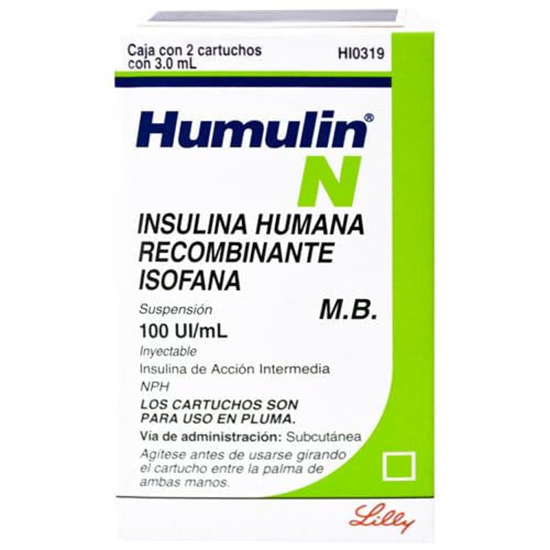 Humulin N Nph 100Ui / Ml 3 Mlx2 Cart