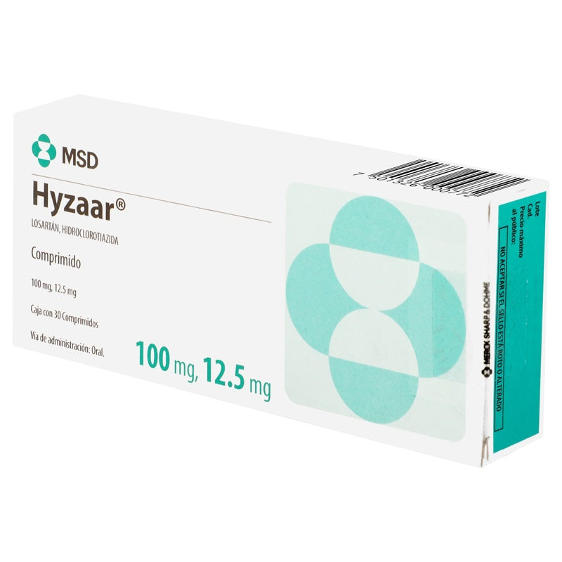 Hyzaar 50 / 12.5 Mg Con 30 Tabletas 7501326000772 perfil 3