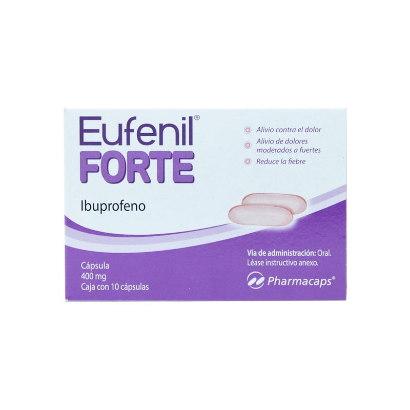 Ibuprofeno 400 Mg Con 10 Capsulas Eufenil Forte