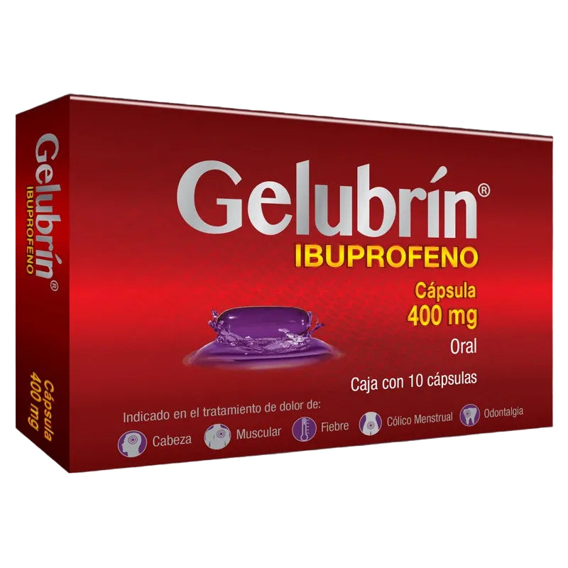 Ibuprofeno 400 Mg Con 10 Capsulas Gelubrin 7503008344785