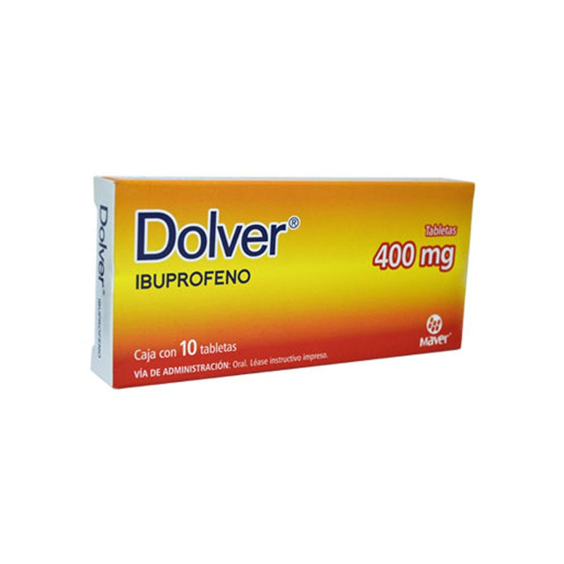 Ibuprofeno 400 Mg Con 10 Tabletas Dolver