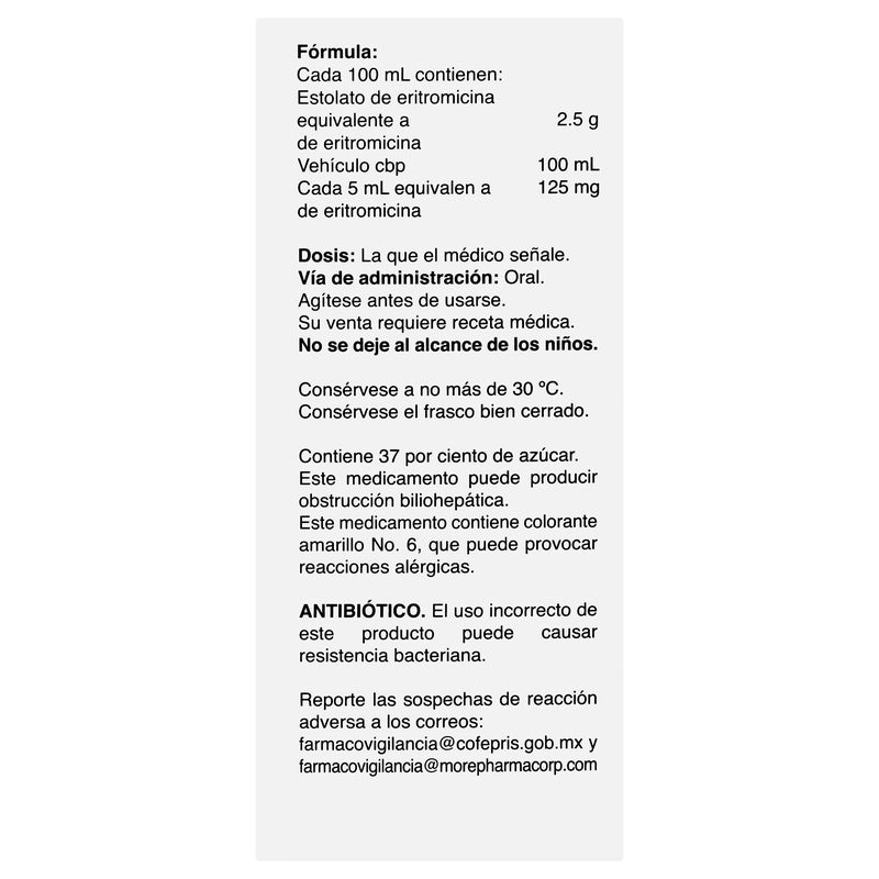 Ilosone 125 Mg / 5 Ml 120 Ml Liq 7501082203110 perfil 5